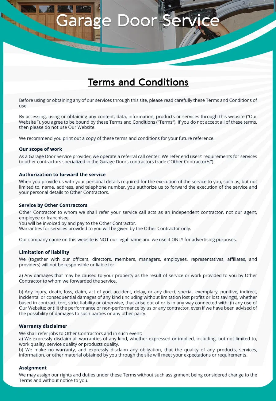 Garage Door Mobile Service Repair Houston, TX 713-292-1449